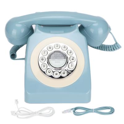 Retro kabelový domácí telefon Klasický starý kabelový pevný telefon pro kancelářskou výzdobu baru