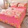 Floral Style Bed Skirt Skin-friendly Bed Covers Non-slip Mattress Protectors Roupa De Cama Printed Bedspread (No Pillowcase)