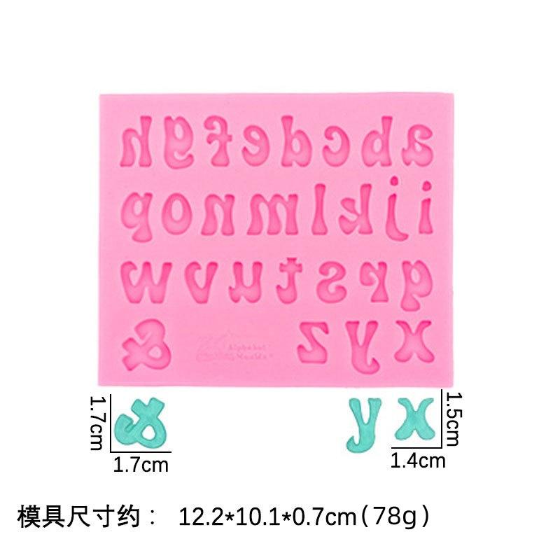 3D Buchstaben Zahlen Silikon Fondantformen Schokoladenkuchenformen Kuchendekoration DIY Werkzeuge Gelee Kekse Backen Druckform