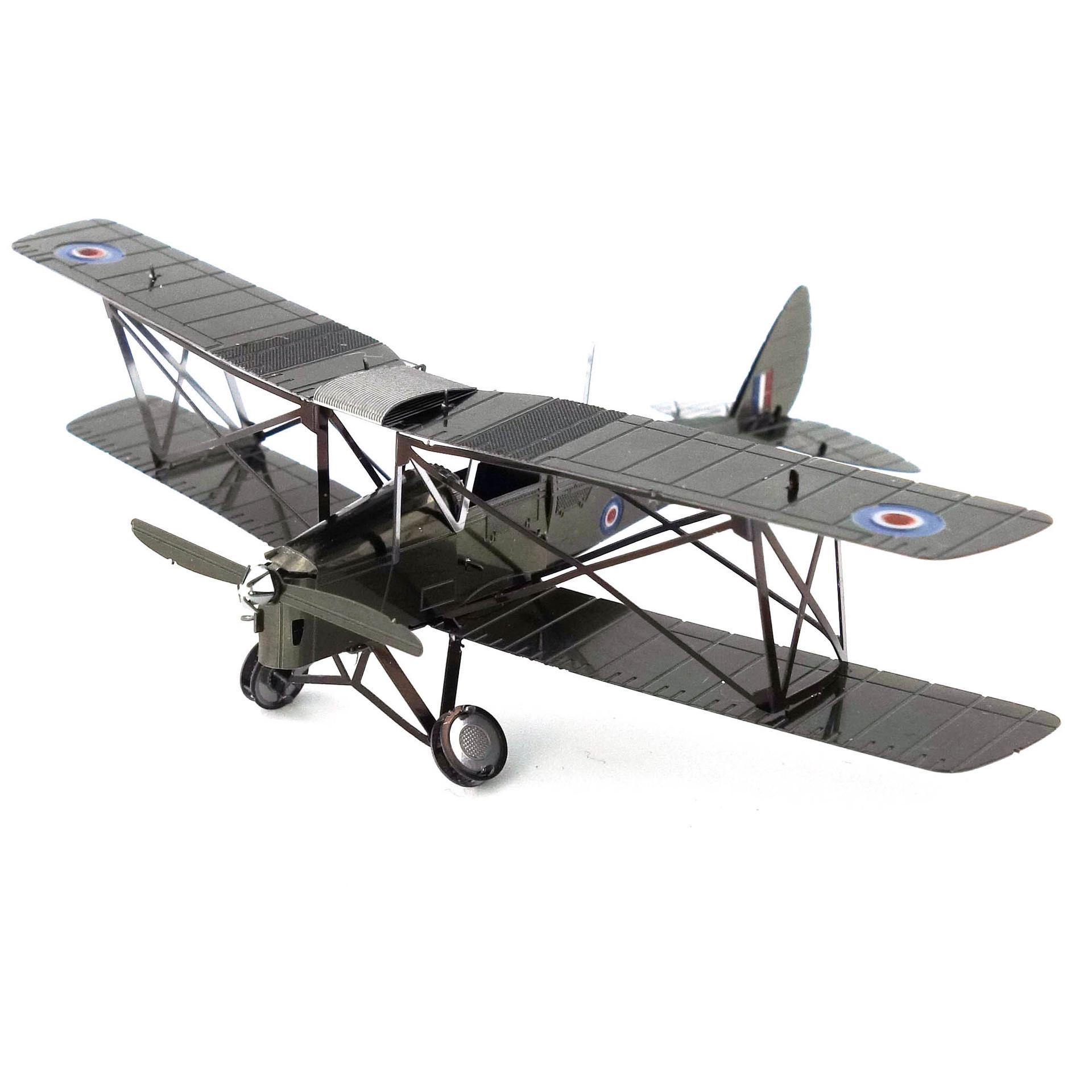 

Tiger Moth Biplane 3D Metal Model Kit: Stainless Steel, Glue-Free Puzzle.