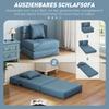 Sleeper Chair Recliner Guest Bed, Removable Cover, 70 cm x 70 cm x 61 cm, Dark Blue