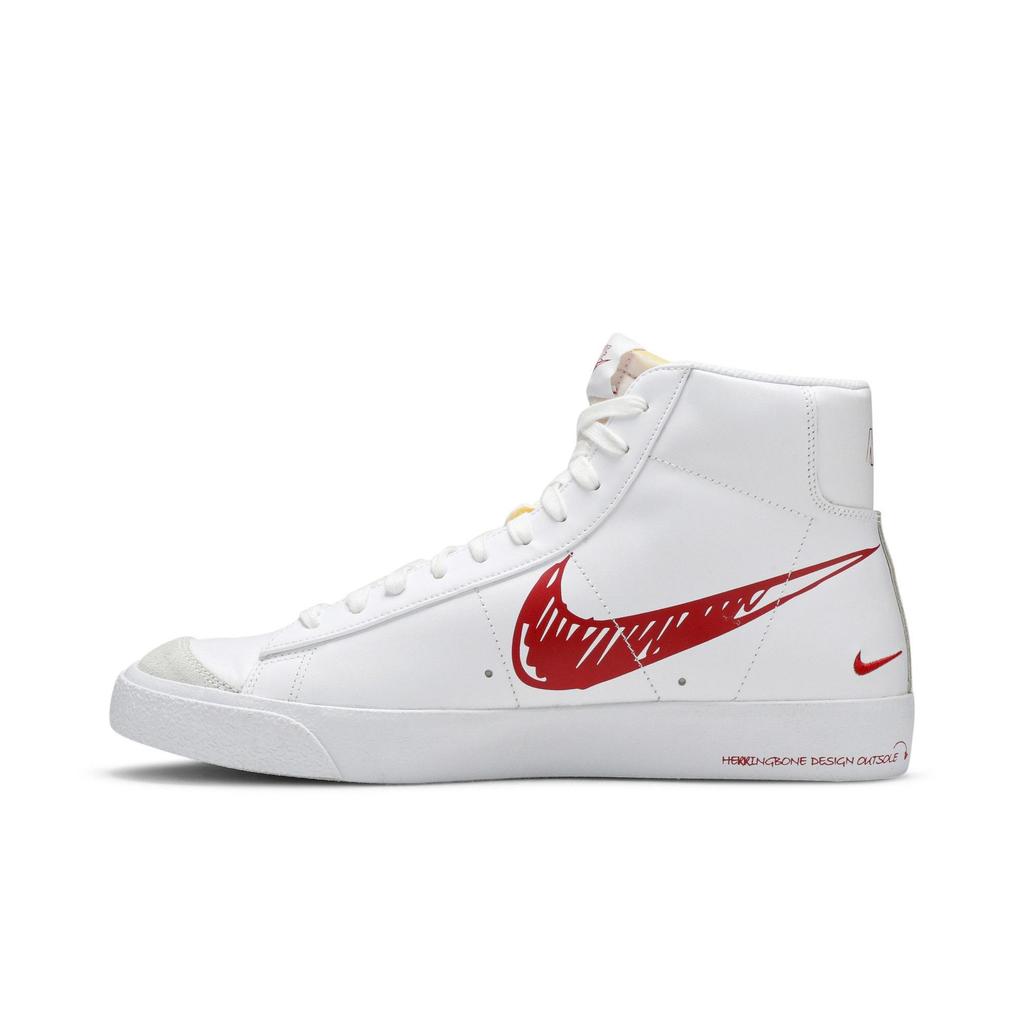 Nike Blazer Mid 77 'Sketch - Red' (Unisex) Skateboard Shoes CW7580 100