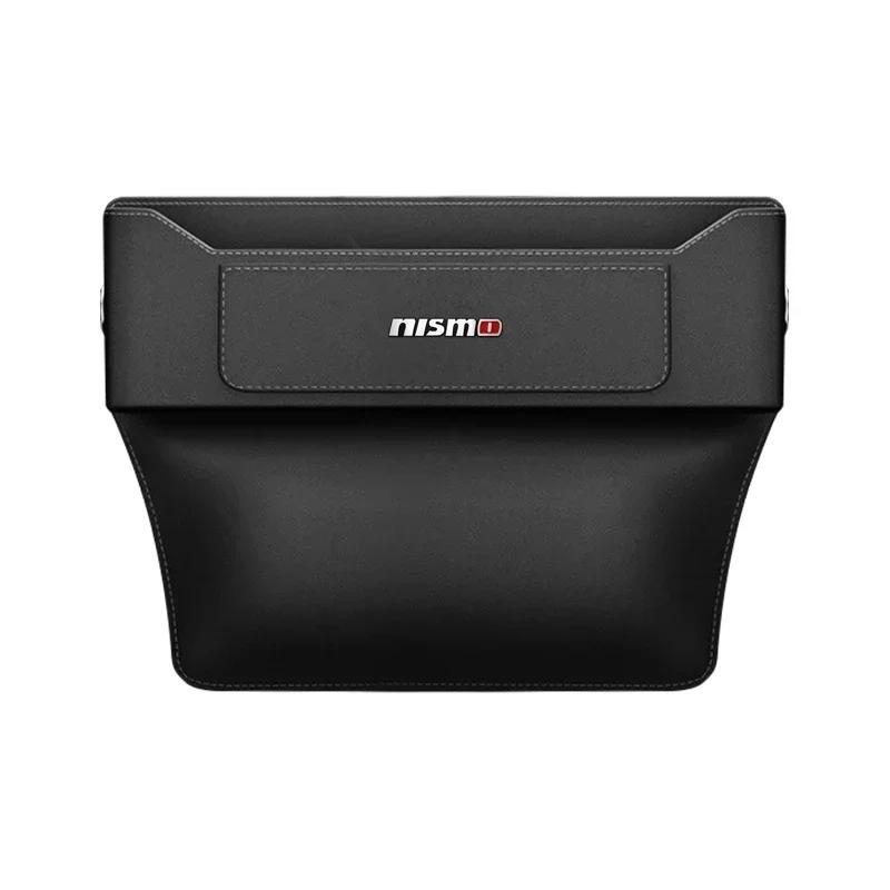 Autositz-Lücken-Aufbewahrungsbox Leder-Spalt Seitenfach Geldbörse Für Nissan Nismo Tiida Teana GTR Juke Note Versa Almera Zubehör