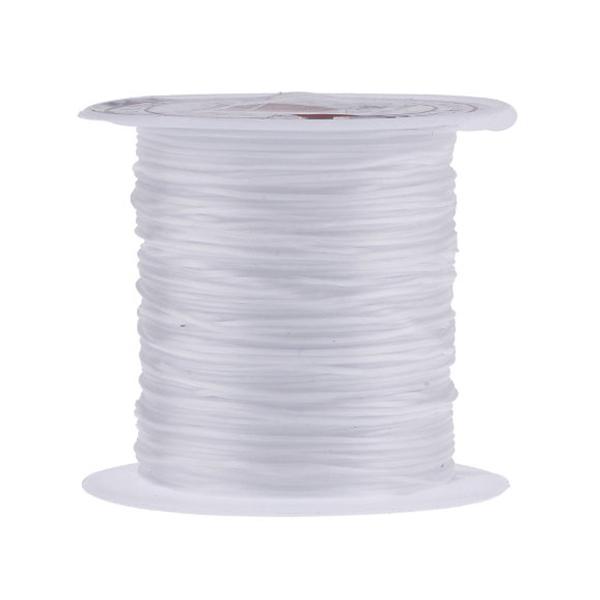 White Nylon Crystal Thread Beading Wire Elastic Cord Bracelet Necklace Making Craft String Coiled Band For Diy Projects