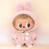 For 37cm Labubu Doll Shirts Sweater Hat Cartoon Plush Doll Replacement Outfit Playing House Accessories Mini Clothes