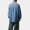 Carhartt WIP Loose Fit Logo Embroidered Single Button Denim Long Sleeve Shirt Men shirts I034525-01-35