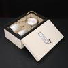 Pure Silver Teapot One Pot Two Cups Gilt Silver Tea Set Outdoor Simple Travel Ceramic Tea Brewer Portable Bag with Printing