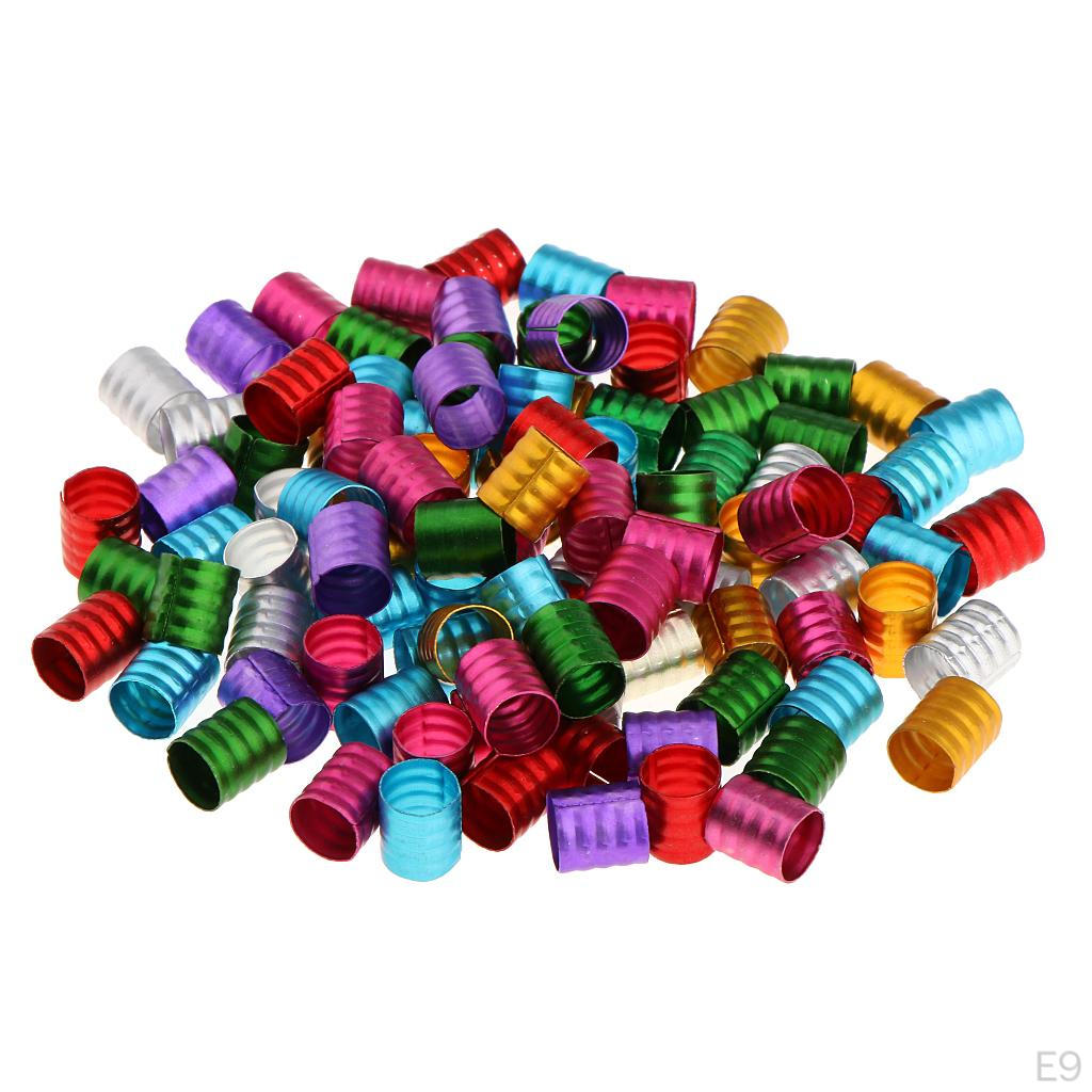 100 Pieces Hair Beads Dreadlocks Tube Decoration Braiding