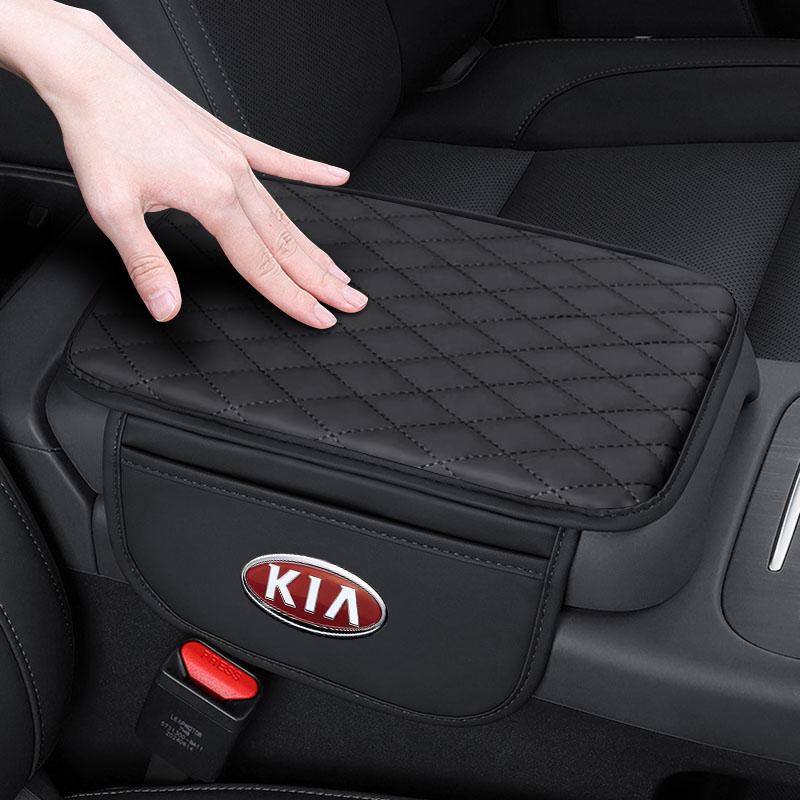 1Pcs Leather Car Armrest Mat Tissue Boxes Height Pad Armrest Box For KIA Sportage Ceed Rio 3 4 k2 k3 k4 k5 k6 K7 K8 Picanto Sorento Optima