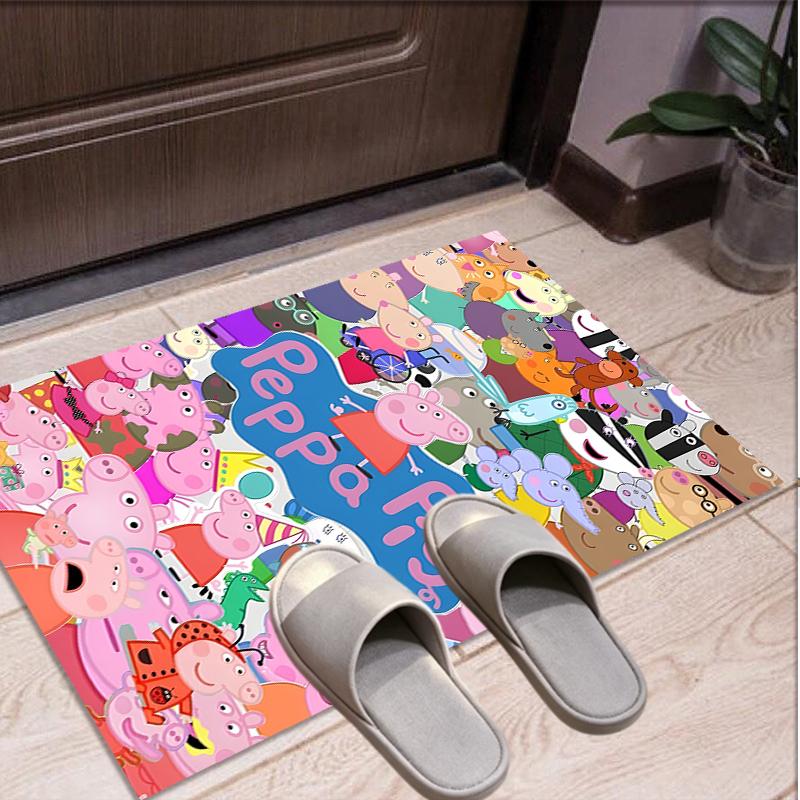 Peppa Pig Pattern Rug, Indoor/Outdoor Mat, for Picnic, Gameroom, Bedroom, Office, Living Room, Home Decor Carpet, Birthday Gift
