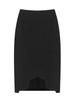 I Jeno Ri Black Wavy Line Skirt