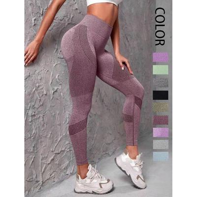 Vegane, hüfthebende Yogahose, Sport-Fitnesshose, einfarbige, hoch taillierte, hüfthebende Hose für Damen