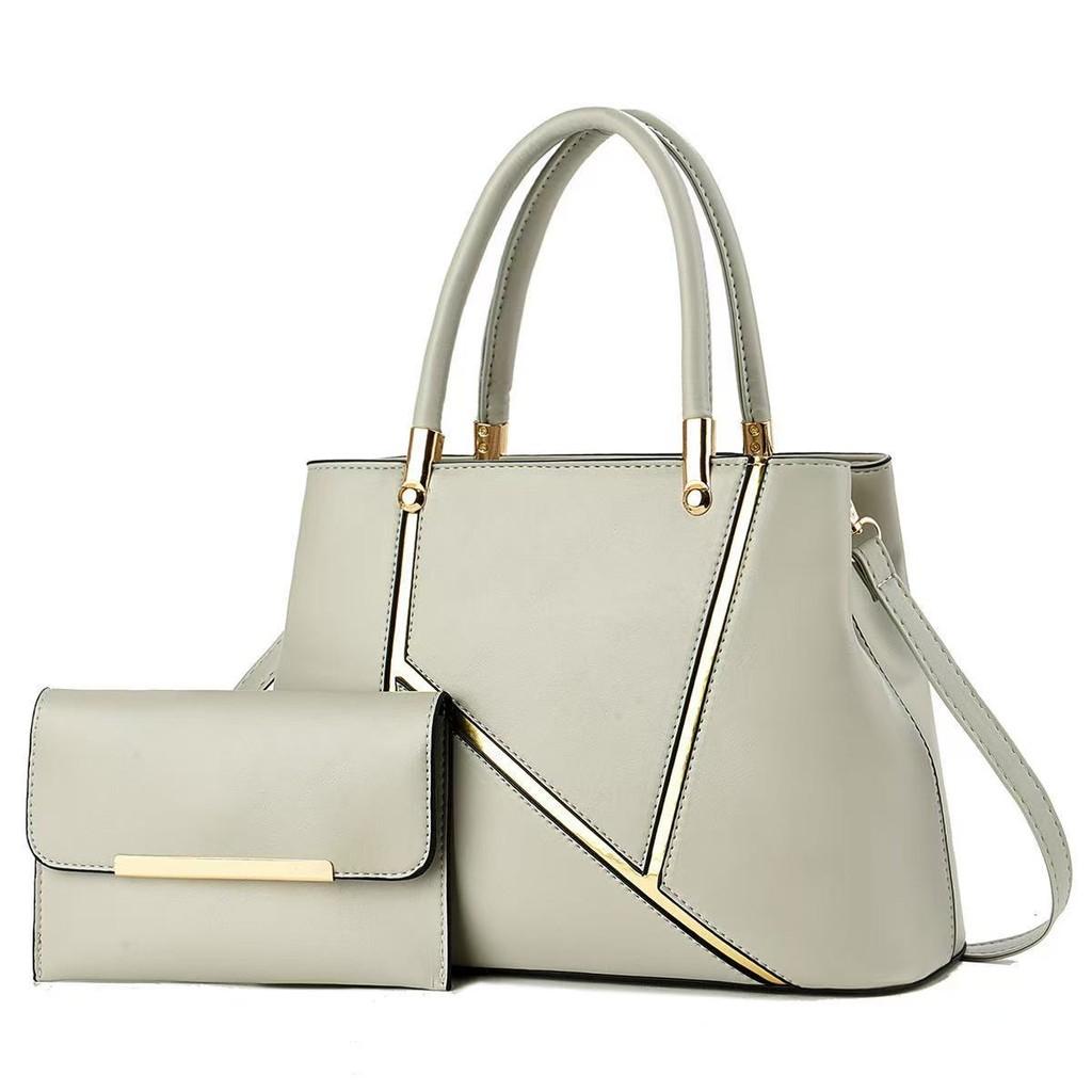 Pu Spliced Woman Bag Large Capacity Handheld Tote For Travel And Casual Use