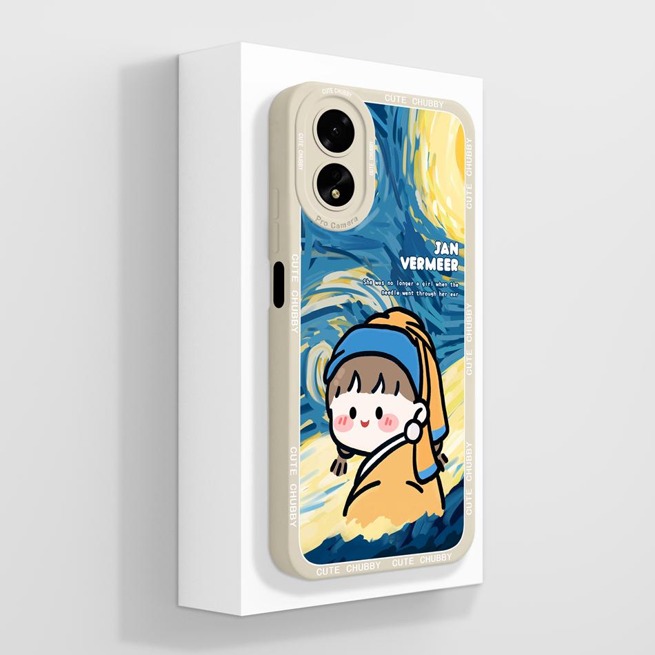 For Oppo A38 Case Oppo A18 Cover Cute Panda Soft Liquid Silicone Back Covers For Oppo A 38 4G Full Protection Phone Housing Capa