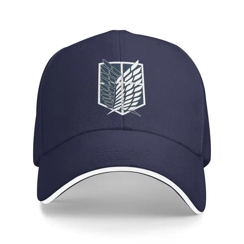Attack on Titan Print Sandwich Baseball Caps Wings of Freedom Mikasa Snapback Hats Daily Bucket Cap Unisex Adjustable Hat