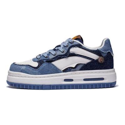 Li Ning Future C1 Antiscivolo Ammortizzanti Basse Scarpe da Skateboard Sneakers Donna Grigio-Blu Morbido AGCT120-2