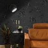 Atmospheric Space Black Wallpaper Floral Wallpaper Removable Wallpaper