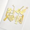1pc Creative Musical Instrument Bookmark Piano, Guitar, Organ, Harp, Violin, Trumpet Metal Bookmarks with Beautiful Tassels