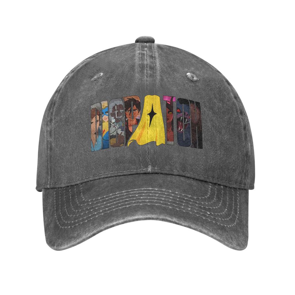 Unisex Dispatch Print Hats Classic Distressed Denim Washed  Baseball Cap Adjustable