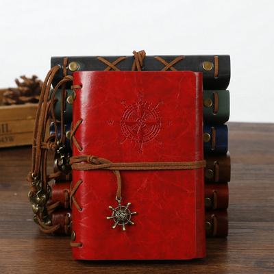Vintage Pirate Ship Notebook Travel Diary Loose-leaf Notepad
