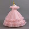 Girls' Puffy Princess Dress – Flower Girl & Piano Performance Formal Wear
