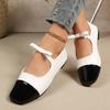 Women's Fashion French Mary Jane Flat Shoes Women's Spring and Autumn New Small Fragrance Retro Pumps
