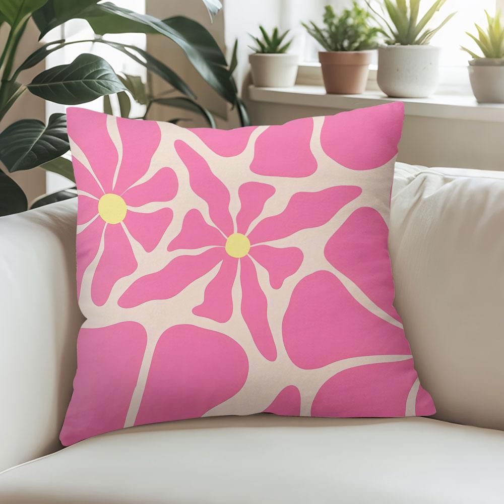 Pop Flower square Jacquard Pillow Cover for Sofa Office Waist Cushion Cover Home Decorative Pillowcase