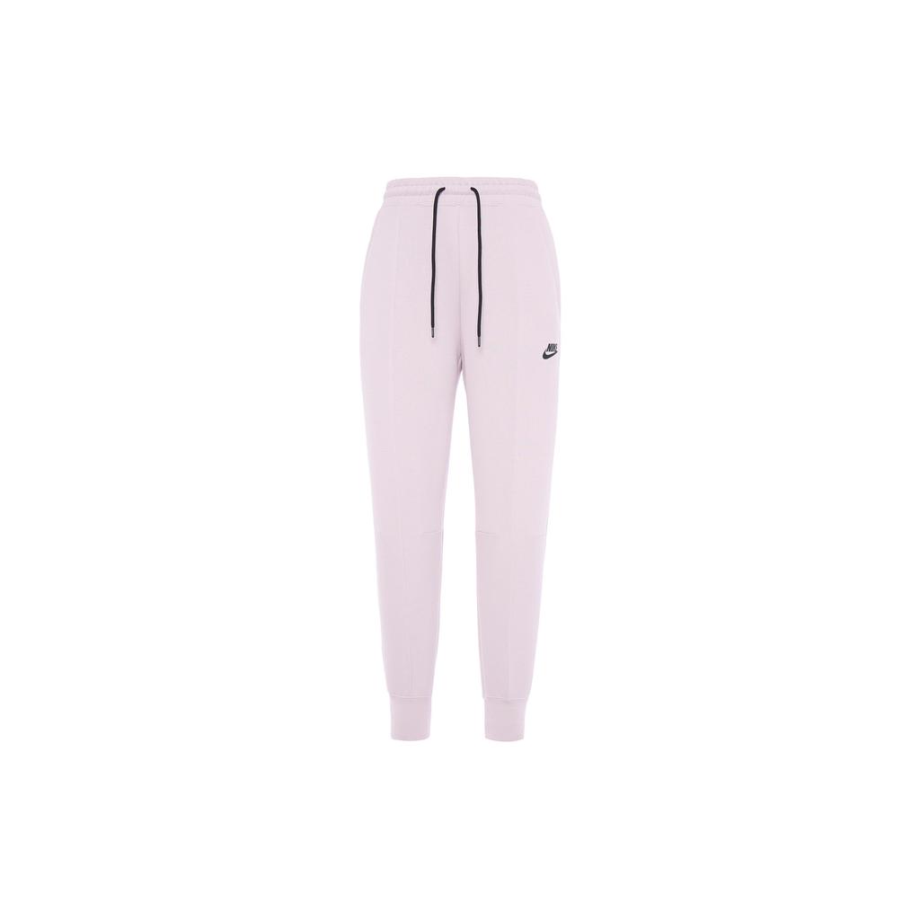 Nike Sportswear Tech Fleece Solid Color Drawstring Casual Jogger Pants Women Bottoms Gray Purple FB8331-019