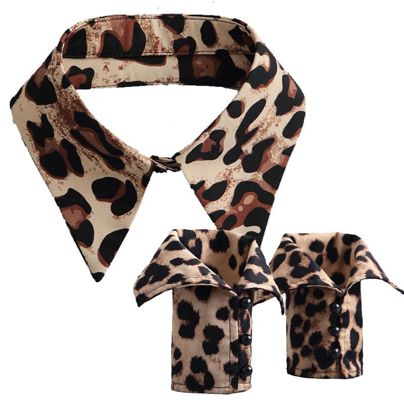 Men's Shirts Fake Collar Fake Cuff Sets Removable Half Shirt Fake Collar+Sleeved Formal Wear Shirt Detachable Collar Set