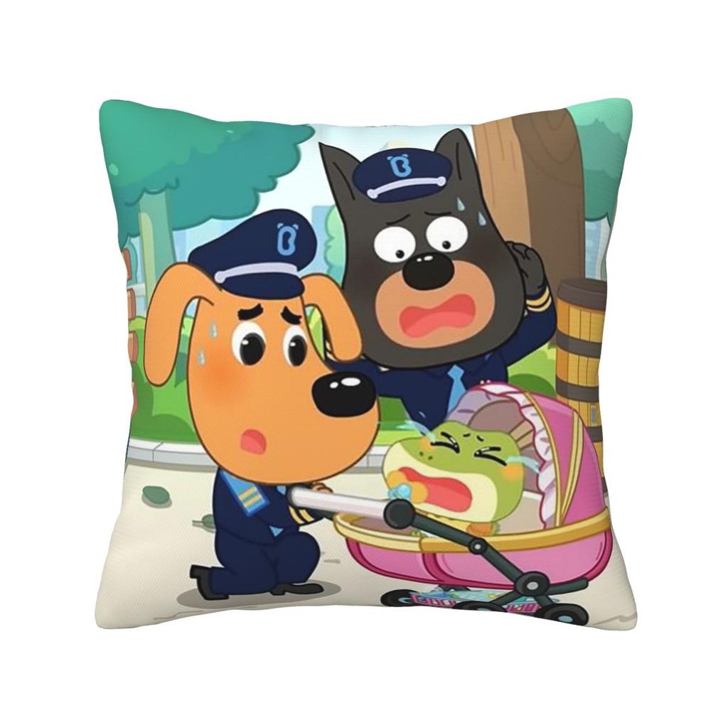 Sheriff Labrador Square Pillowcase Pillow Cover Cushion Zip Decorative Comfort Throw Pillow for Home Bedroom