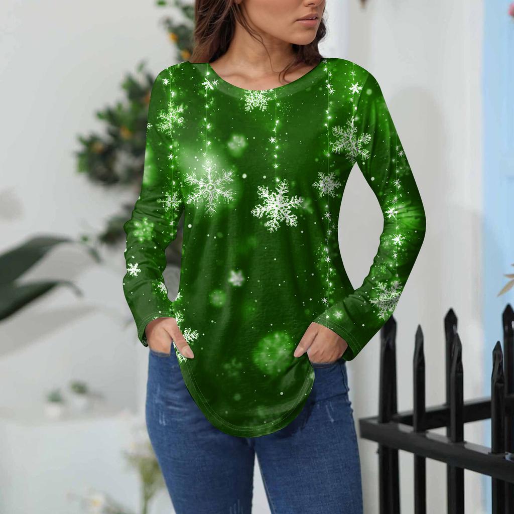 Tee Shirts For Women Fall Casual Long Sleeve Shirts Sweatshirt Vintage Graphic Printing Top Pullover Valentine's Day