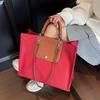 Women Canvas Shoulder Bag Large Capacity Ladies Shopping Bags Simple Handbag Vacation Tote Casual Book Bag KTY