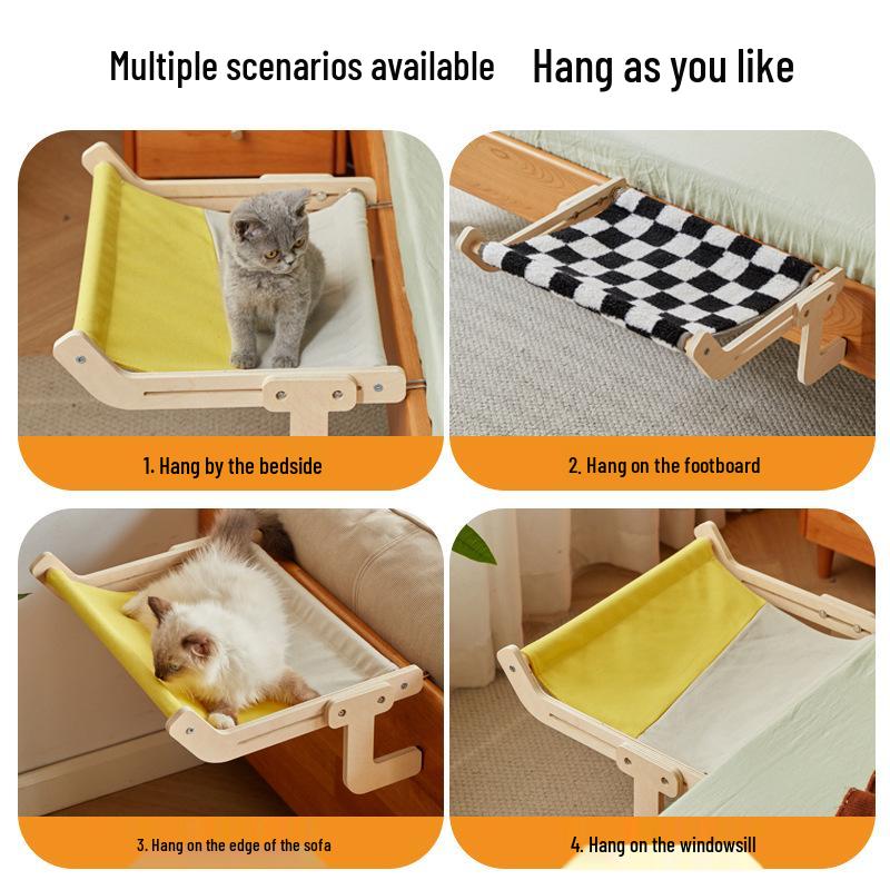 Amaca-Letto per Gatti su Davanzale – Nido Sospeso per Gatti per il Relax
