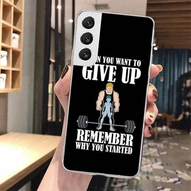Bodybuilding Gym Fitness měkké pouzdro na telefon Samsung Galaxy M12 M21 M30s M31 M32 Note 20 Ultra 10 Lite 9 8 J4 J6 Plus +M51 M52