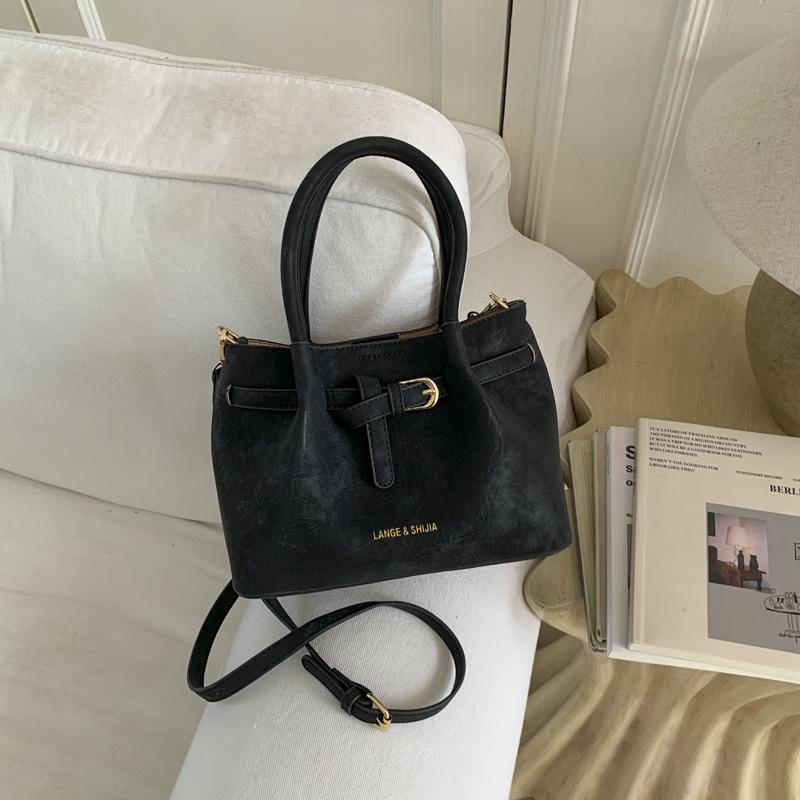 

Ручная сумка-ведро для воды, Модная и нишевая сумка через плечо, Простая деловая повседневная сумка на плечо чёрный