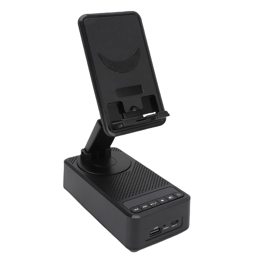 Vikbart mobiltelefonställ med trådlös Bluetooth-högtalare RGB-ljus Lyftbar telefonhållare Bluetooth