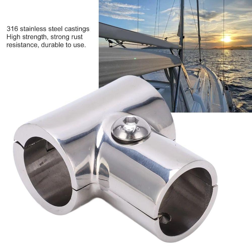 316 Stainless Steel Boat Hand Rail Fittings Stainless Steel Tee  Marine Environments