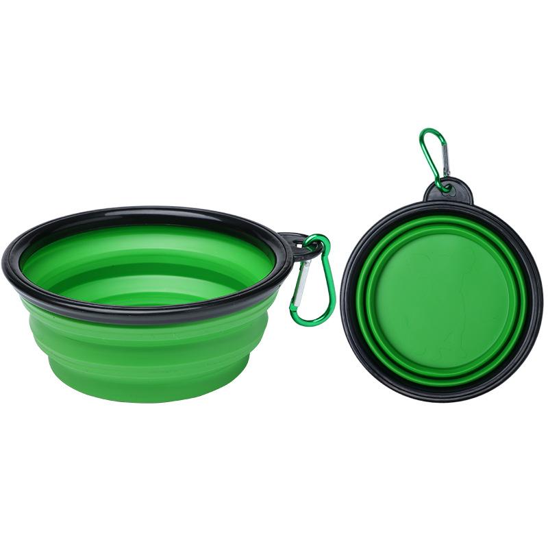 Pet Soft Rubber Folding Bowl Travel Portable Dog Bowl Dog Food Basin Cat Bowl Foldable Dog Bowl