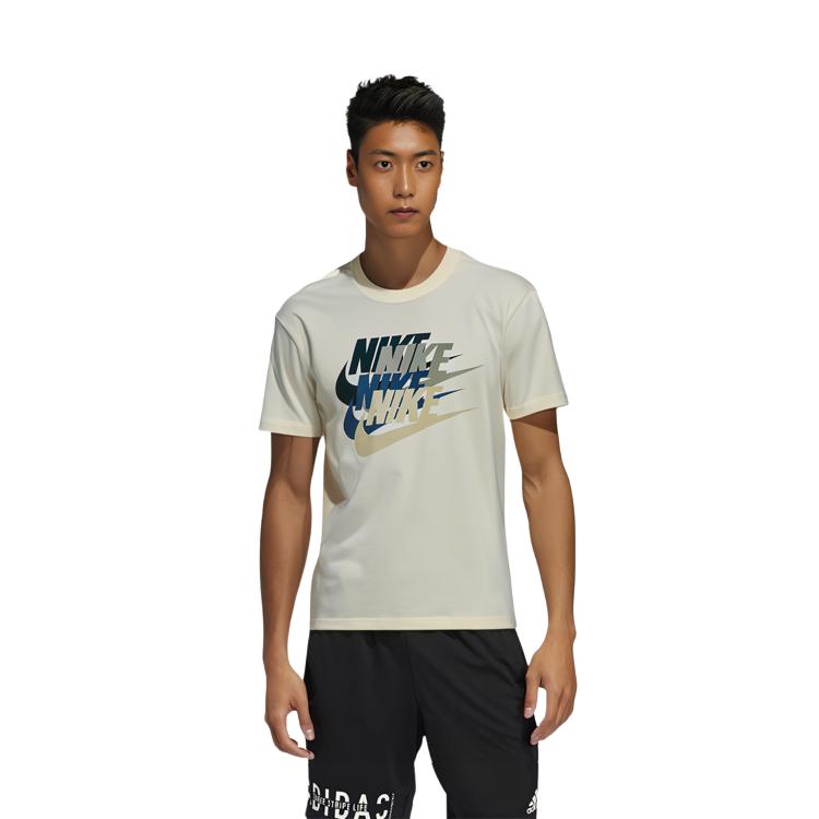 Nike T Shirts Men's Crew Neck Moderate Straight Fit DV3317-133