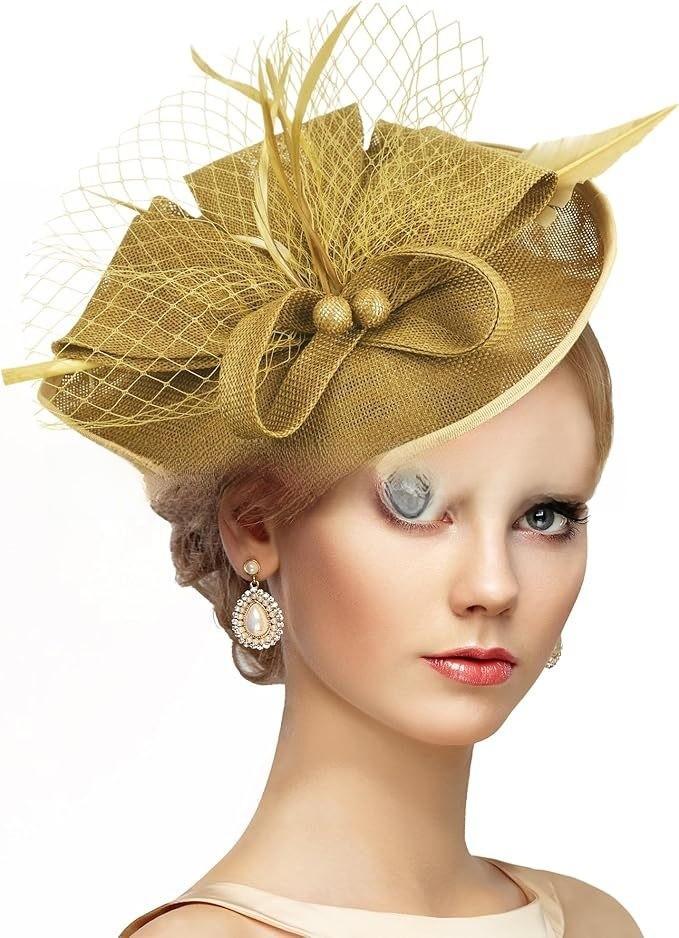 Art Deco Style Linen Hat With Short Brim For Vintage Fashion And Gatherings