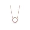 Rose Gold Heart 925 Silver Synthetic Cubic Zirconia Necklace for Women 580515CZ