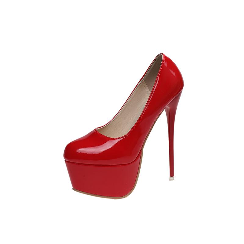 

Модные Сексуальные Туфли на Высоком Каблуке с Круглым Носком для Женщин Свадебные Туфли на Платформе Клубная Вечеринка Модные Шпильки Мелкие Женские Туфли Zapatos Mujer 40 красный