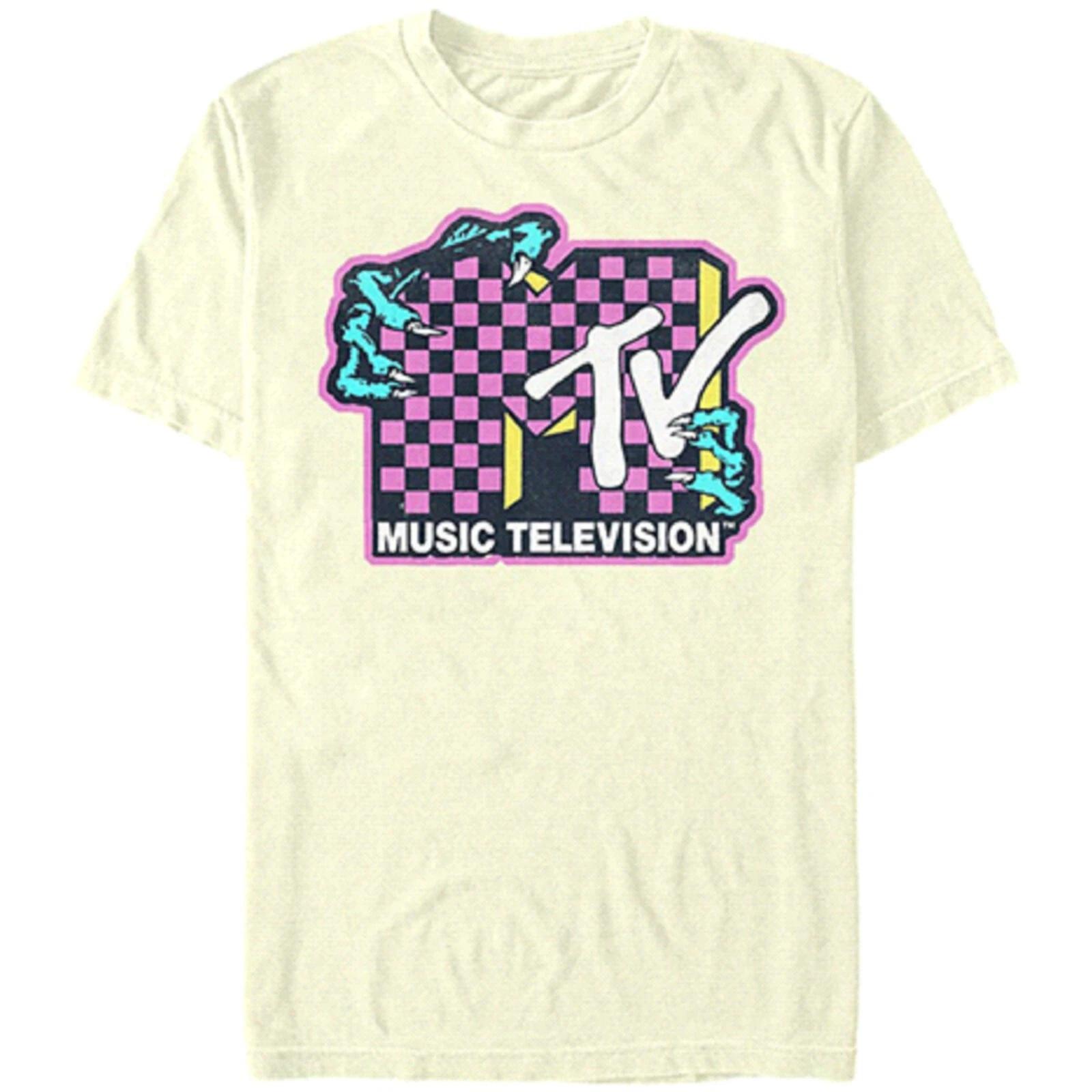 MTV Logo with Creature s Hands Men s White T-Shirt - NWT XL