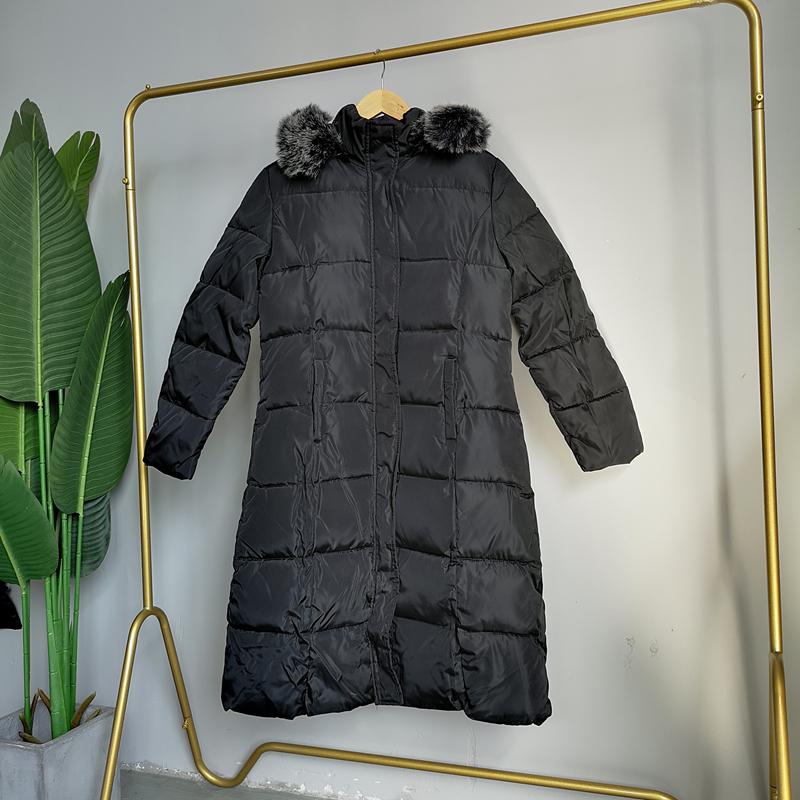 Umělý kožich Vysoce kvalitní Teplý Zimní Dámské Jednobarevný Kabát s kapucí Péřové Parky Dlouhá Dámská Bunda Kolekce svrchního oblečení