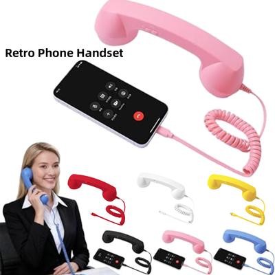 2026 New Retro Phone Handset Type-C Creative Telephone Head Set Vintage Ergonomics Landline Handle Receiver for iPhone&Android