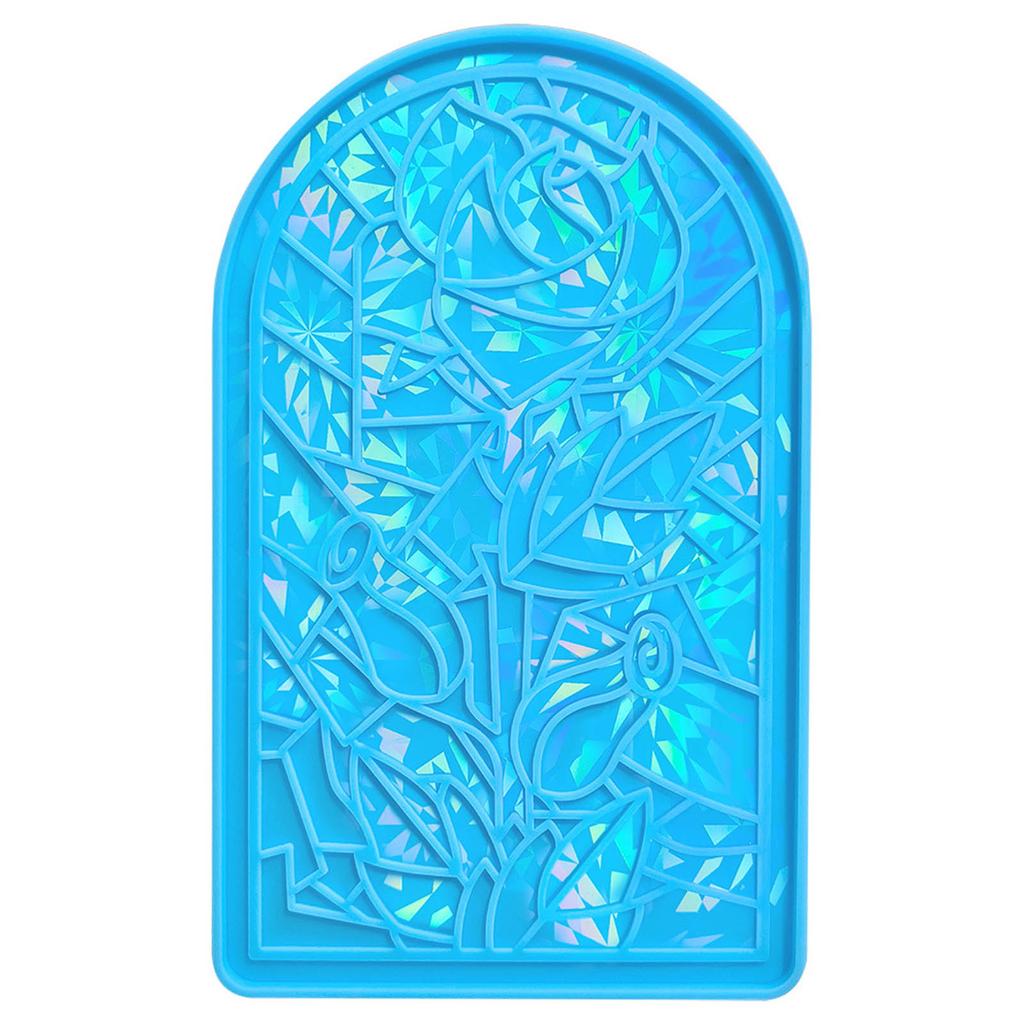 Holographische Rosenblumen-Ornamentform DIY Kristall-Epoxidharzformen Beton Gips Dekorative Malerei Gießwerkzeug