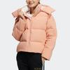 Adidas Neo Octjkt Dwn Solid Color Logo Zip Hooded Down Jacket Women Jackets Pink H18635