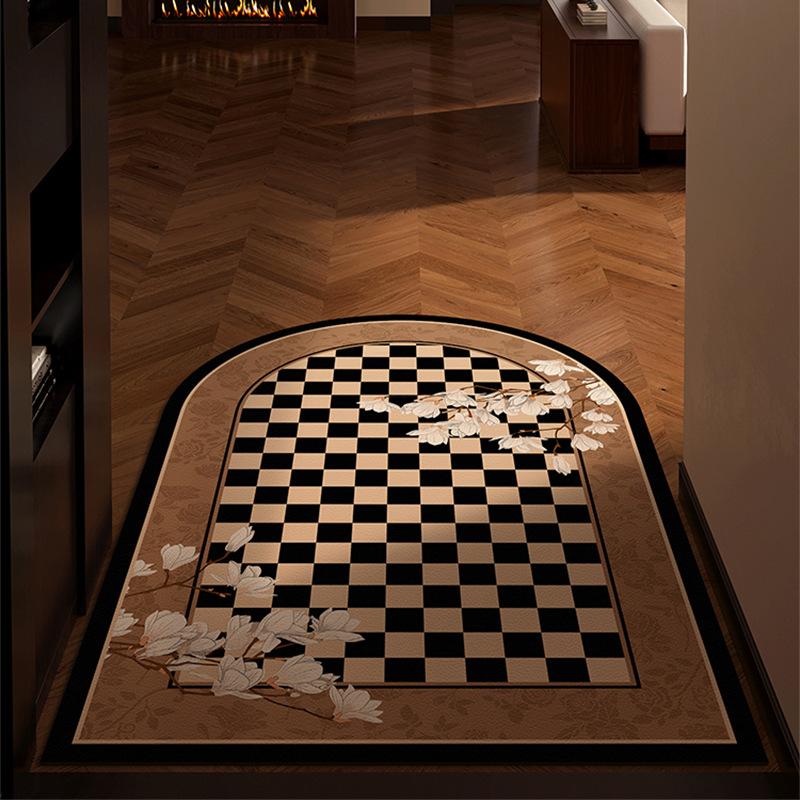 Middle Ancient Style Entrance Door Mat Dirt Resistant PVC Door Leather Carpet Floor Mat