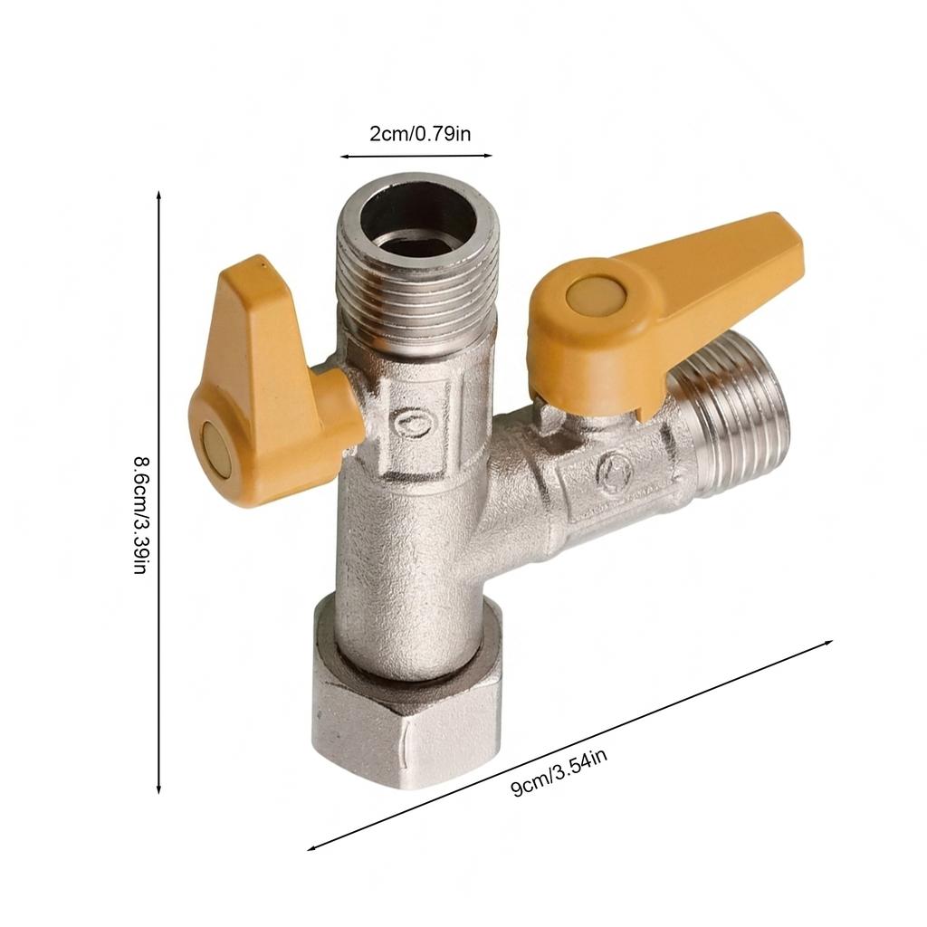 1pc Gas Ball Valve Heavy Duty Brass Shutoff Valve for Water Heater Natural Gas LPG Pipe Fitting Durable Leakproof DN15