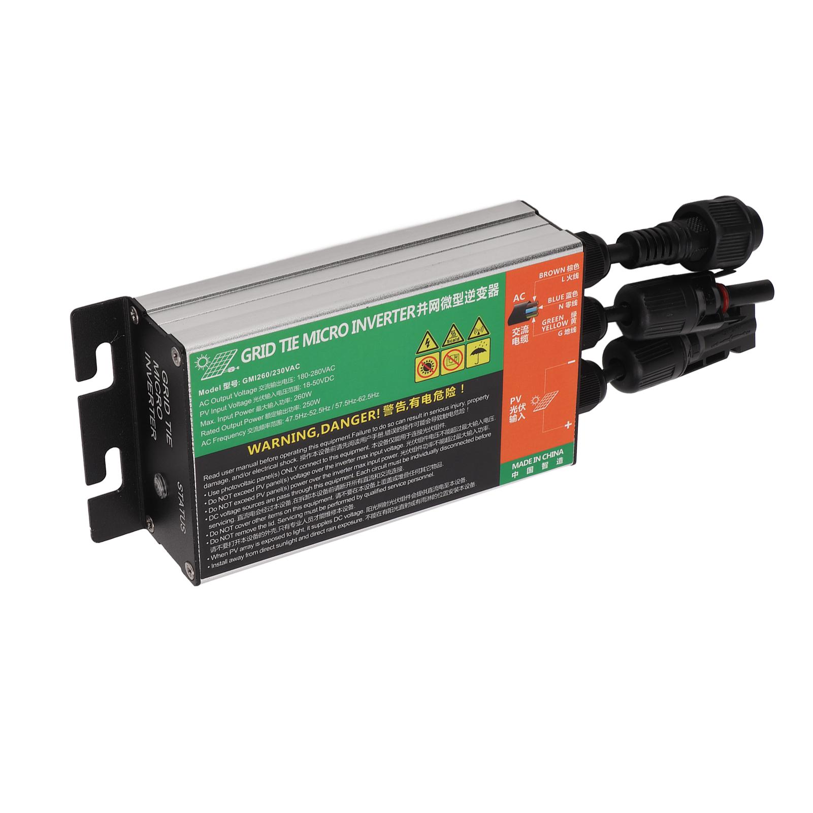 

Солнечный микроинвертор 260 Вт 230 В MPPT Малый размер сетевой микроинвертор синусоидальный инвертор для